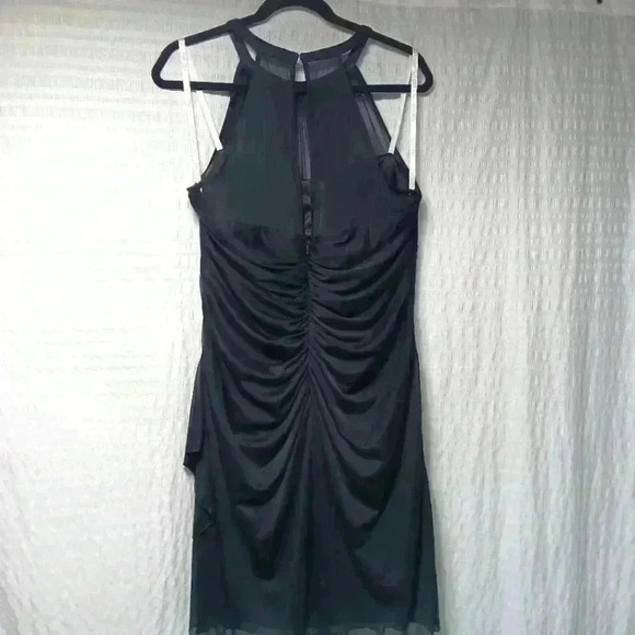 David's Bridal Short High  Neck Mesh Sleeveless Dress. Ladies size 16 - Picture 3 of 7